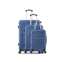 set de 3 valises sinéquanone set de 3 valises rigides hemera - marine