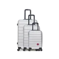 set de 3 valises lulu castagnette set de 3 valises rigides stria-a - gris