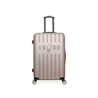 valise gentleman farmer - valise grand format abs archie 4 roues 75 cm - rose dore