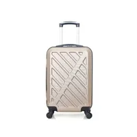 valise hero - valise cabine abs hierro 55 cm 4 roues - beige