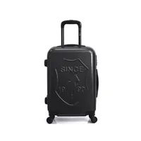 valise gentleman farmer - valise weekend abs/pc darcy 4 roues 65 cm - noir
