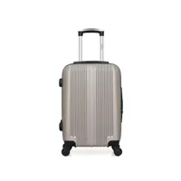valise hero - valise cabine abs lipari 55 cm 4 roues - beige