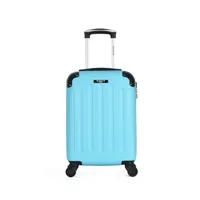 valise blue star bluestar- valise cabine abs madrid-e 4 roues 50 cm - bleu ciel