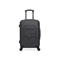 valise gentleman farmer - valise cabine abs damon 4 roues 55 cm - gris fonce