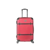 valise gerard pasquier - valise weekend abs marguerite 4 roulettes 65 cm - bordeaux