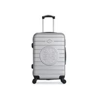 valise gerard pasquier - valise weekend abs mimosa-a 4 roulettes 60 cm - gris