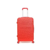 valise lollipops - valise weekend abs oeillet 4 roues 65 cm - rouge