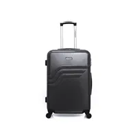 valise american travel - valise weekend abs/pc detroit 4 roues 65 cm - gris fonce