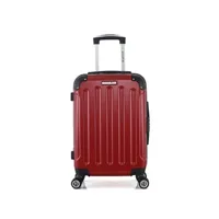 valise blue star bluestar - valise cabine abs/pc tunis 4 roues 55 cm - rouge