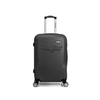 valise american travel - valise weekend abs dc 4 roues 65 cm - gris fonce