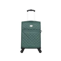 valise gerard pasquier - valise cabine polyester lilas 4 roulettes 57 cm - vert