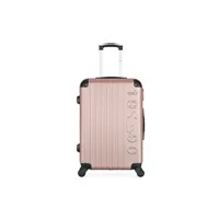 valise gentleman farmer - valise weekend abs porter 4 roues 65 cm - rose dore