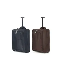 set de 2 valises hero - set de 2 polyester alaska-n 2 roues - marron