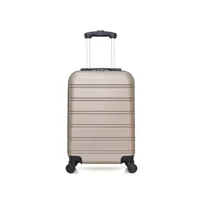 valise hero - valise cabine abs renoso 55 cm 4 roues - beige