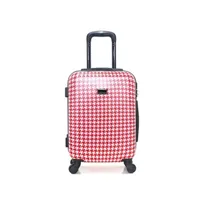 valise lollipops - valise cabine abs/pc jasmin-e 4 roues 50 cm - rouge