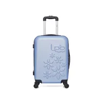 valise lpb - valise cabine abs eleonor 4 roues 55 cm - bleu dore
