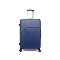 valise american travel - valise grand format abs queens 4 roues 75 cm - marine