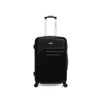 valise american travel - valise weekend abs/pc detroit 4 roues 65 cm - noir