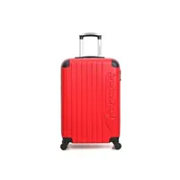 valise american travel - valise cabine abs budapest 4 roues 55 cm - rouge