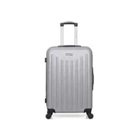 valise american travel - valise weekend abs brooklyn 4 roues 65 cm - gris
