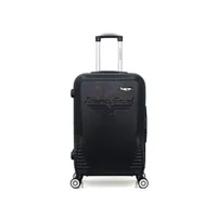 valise american travel - valise weekend abs dc 4 roues 65 cm - noir