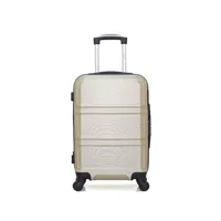 valise hero - valise cabine abs utah 55 cm 4 roues - beige