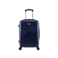 valise american travel - valise cabine abs/pc detroit 4 roues 55 cm - marine