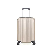 valise hero - valise cabine abs alpes 55 cm 4 roues - beige