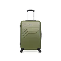 valise american travel - valise weekend abs queens 4 roues 65 cm - kaki