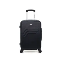 valise american travel - valise cabine abs queens 4 roues 55 cm - noir