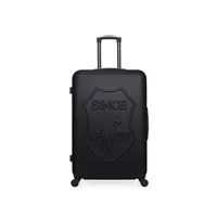 valise gentleman farmer - valise grand format abs damon 4 roues 75 cm - noir