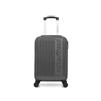 valise american travel - valise cabine abs nashville-e 4 roues 50 cm - gris fonce
