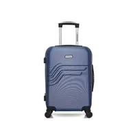 valise american travel - valise cabine abs queens 4 roues 55 cm - marine