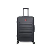 valise swiss kopper - valise grand format abs wil 4 roues 75 cm - noir