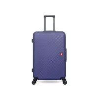 valise swiss kopper - valise grand format abs spiez 4 roues 75 cm - marine