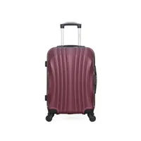 valise hero - valise cabine abs moscou 55 cm 4 roues - bordeaux