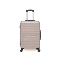 valise sinéquanone sinequanone - valise weekend abs demeter 4 roues 65 cm - rose dore