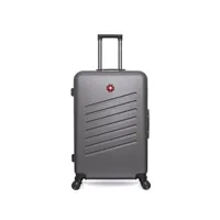 valise swiss kopper - valise grand format abs zurich 4 roues 75 cm - gris fonce