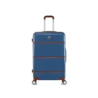 valise gentleman farmer - valise grand format abs/pc walter 4 roues 75 cm - marine