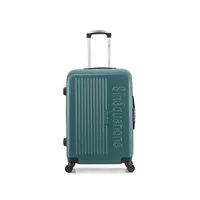 valise sinéquanone sinequanone - valise weekend abs ceres 4 roues 65 cm - vert fonce