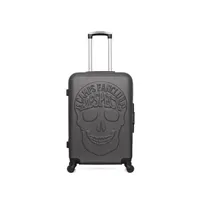 valise camps united - valise weekend abs cornell 4 roues 65 cm - gris fonce