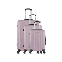 set de 3 valises american travel set de 3 valises rigides brooklyn - rose dore
