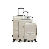 set de 3 valises sinéquanone set de 3 valises rigides 3 demeter - beige