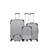 set de 3 valises sinéquanone set de 4 valises rigides rhea-c - gris