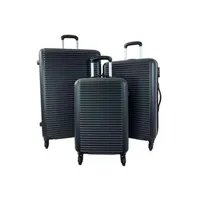 set de 3 valises david jones set de 3 valises noir - ba10243