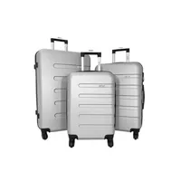 set de 3 valises bleu cerise set de 3 valises cactus argent - ca10533