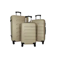 set de 3 valises bleu cerise set de 3 valises cactus champagne - ca10533
