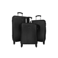 set de 3 valises bleu cerise set de 3 valises cactus noir - ca10553