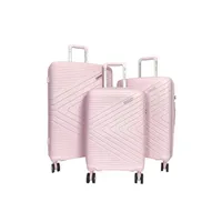 set de 3 valises david jones set de 3 valises rose pâle - ba8001a3