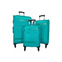 set de 3 valises david jones lot de 3 valises dont 1 valise cabine souples bleu turquoise
